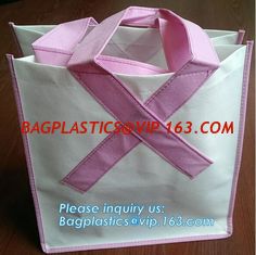 China Cheap Custom Logo Non Woven Shopping Bag PP Tote Gift Bags Price Laminated Non-Woven Fabric Drawstring Bags, bagplastics supplier