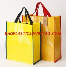 China Wholesale high promotion laminated recyclable advertising logo pp printing grocery custom tote shopping non woven bag supplier