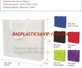 China laminated recycled RPET non woven bag Rpet tote non woven bag / Rpet non wovenshopping bag, non woven gift pouch drawstr supplier