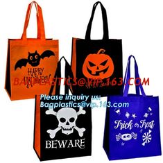 China Halloween All Hallow Cheap promotional colorful ultrasonic 90g non woven bag/eco friendly document tote bag, bagease supplier