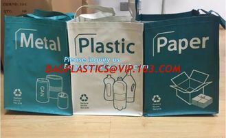 China Factory custom recyclable folding laminated pp non woven bag shopping with heat transfer printing non woven fabric carry supplier