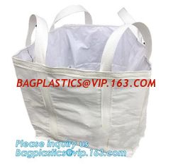 China PP woven flexible big bag with baffle and brace inside for packing 2000kg iron ore with high UV treated, bagplastics, supplier