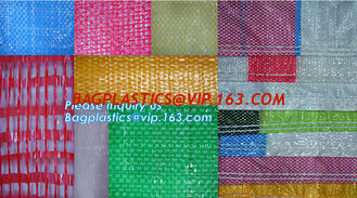 China custom label vegetable onion potato raschel tubular mesh net bags,PE/PP hot sale good quality leno raschel mesh bags pac supplier