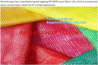 China 45*75cm Orange Russia PE Knitted plastic raschel leno mesh packing bags for Agriculture fruit vegetable onion garlic cab supplier