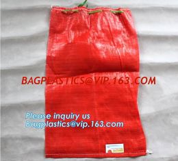 China PP woven recycle potato mesh bag,mesh potato bags, onion sack, raschel mesh bag,raschel mesh bag for packing firewood supplier