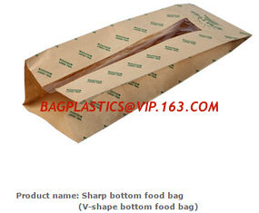 China Cheap Brown Paper Shopping Bags With No Handle Bread Paper Bag Food Grade Kraft Paper Bag,Stand Up Brown Wholesale Dispo supplier
