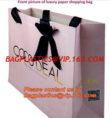 China hot selling top quality luxury paper shopping bag carrier paper bag with ribbon handle wholesale,Luxury Art Paper Flower supplier