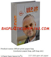 China Low Cost Ribbon Handle Gift Carrier Custom Made Design Logo Luxury wholesale paper shopping bag wholesale promotional ec supplier