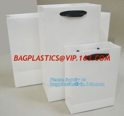 China Gloss Laminated Luxury Rope Handled Paper Carrier Bags,Luxury thick white cardboard paper carrier bag wholesale paper ba supplier