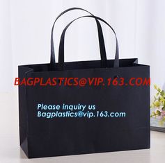 China Luxury wedding paper gift candy carrier bag with ribbon handle,Eco-friendly custom printing luxury paper wine carrier ba supplier