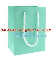 China Luxury paper bags with handles Different Sizes,250gsm art paper shopping carrier bag custom printing with handle rope supplier