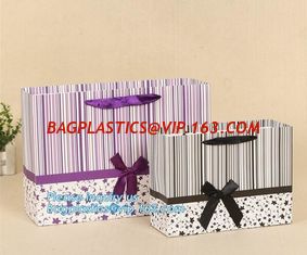 China Custom your brand dark blue 3D patch coated paper bag for gift toy carrier bag with handle,Design Luxury White Custom Cr supplier