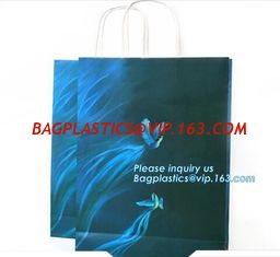 China Gloss laminated portrait-shape strongly made reinforced top gloss white carrier bags in luxury finished, bagease package supplier
