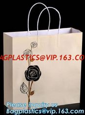 China Customized Browd Kraft Paper Shopping Bag with Handles for Clothing,OEM Custom Printing Small Luxury Gift Christmas Whit supplier