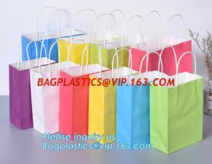 China Design Luxury Brown Kraft Paper Shopping Bag With Handle,Customized Green Printed Paper Shopping Bag With Logo Custom supplier
