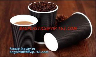 China disposable cup/vending paper cup/custom coffee cups,ripple wall disposable paper cup custom logo printed hot coffee cups supplier
