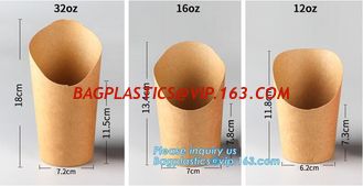 China french fries and chips paper package cone or box,food take away box, paper donut packaging box,printed paper french frie supplier