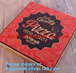 China Printed brown kraft paper pizza box, Cheap brown paper pizza box,cheap printed logo round custom pizza box bagease packa supplier