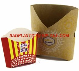 China custom printed foldable takeaway paper food grade chicken and french fries chips paper box,potato chip french fries pack supplier