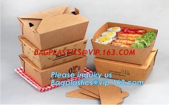 China Disposable Custom Printed Food Kraft Lunch Paper Box For Food,Cardboard Paper Salad Box With Logo Printing bagease packa supplier
