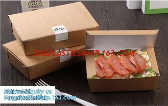 China Custom Wholesale Recyclable Packaging Food Kraft Paper Lunch Corrugated Box,premium food box paper folding lunch box bro supplier