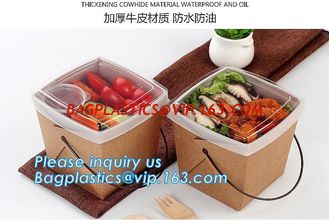 China Wholesale design disposable food packaging kraft paper lunch box for food,disposable takeout food packaging kraft paper supplier