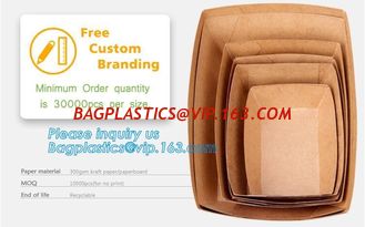 China Kraft paper takeaway salad lunch box with customized size,disposable take away kraft paper lunch box/food container supplier