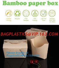 China Customized kraft floding lunch takeaway packaging box,Kraft Paper Lunch Box Disposable Salad Box Food takeaway Packaging supplier