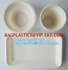 China SUGARCANE CUP PLATE BOWL CONTAINER,PLA DISH TRAY, CULTERY, STRAW, ECO DINNERWARE BIO BAGASSE STARCH BAGPLASTICS BAGEASE supplier