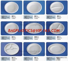 China Round 11 inch 4 compartment disposable corn starch plates,3 compartments disposable corn starch plates, corn starch pack supplier