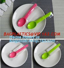 China Pink Corn Starch Ice Cream Dessert Spoon,ECO-friendly Corn starch Compostable Spoon,EU style corn starch disposable plas supplier