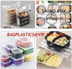 China Factory custom PET PP PS plastic salad box salad bowl and container boxes,PET Disposable Transparent Eco-friendly Plasti supplier