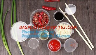 China 4oz PP Sauce cup hinged lid airtight pot Injection take away food container,PLA 4oz 140ml biodegradable cup disposable p supplier