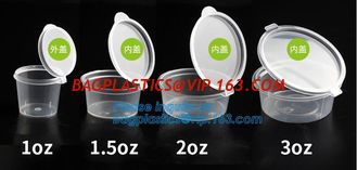 China Disposable mini plastic jelly cup PP sauce cup,PS Sauce Cup,Transparent PP Plastic Square Portion Sampling Sauce Cup wit supplier