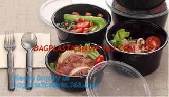 China Take-away food package 3000ml large plastic salad bowls,PP white 700ml disposable plastic sea food bowl with handle pac supplier