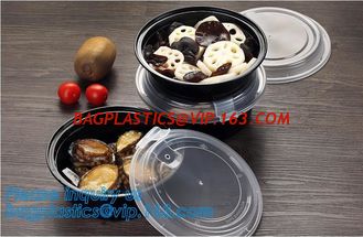 China PET clear plastic food disposable container fruit salad bowl,disposable food packaging plastic bowls with lids bagplasti supplier