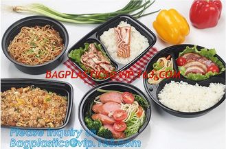 China Multipurpose Plastic Rigid Disposable PET Food Tray, Clear and Solid PET Container,disposable black PP food plastic cont supplier