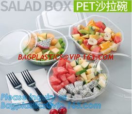 China Cheap Custom Food Grade Clear PET Salad Bowl Disposable Food Plastic Bowl,460ml Disposable PET Noodle Soup Salad Bowl supplier