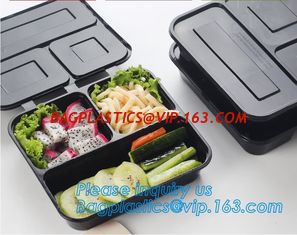 China Disposable Plastic food delivery box Printing Sushi Tray For Food Packaging,HIPS Material Disposable Black Plastic Food supplier