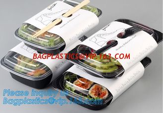 China Disposable PP plastic food container 3 compartment containers / bento box / meal prep containers,food containers square supplier