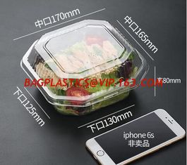 China Disposable Plastic Food Packaging salad bowl with lid,clear small food dessert disposable soup plastic salad bowl packag supplier