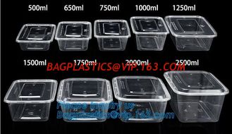 China Microwave lunch bento box Eco-friendly 700ml disposable plastic pp food storage containers food take away packaging box supplier