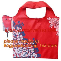 China China Factory Custom Grocery Use Polyester T-Shirt Reusable Folding Shopping Bag With Pocket,recyclable PP non woven fol supplier