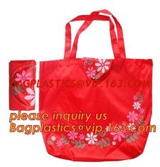 China Wholesale cheap nice design full print 210d polyester foldable shopping bag/t shirt nylon tote bag,Eco-friendly custom d supplier