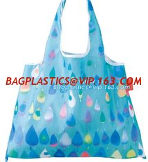 China Custom heat sublimation reusable green polyester grocery fold tote bag foldable shopping bag,Drawstring Backpack/Promoti supplier