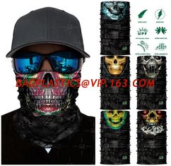 China custom made digital sublimation polyester colorfast printed bandana,custom headwear printed seamless neck tube polyester supplier