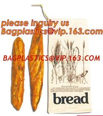 China Fashion Logo Printed Cotton Bread Bag,quality eco 100% cotton bread bag,cotton flannel bread bag drawstring,bakery food supplier