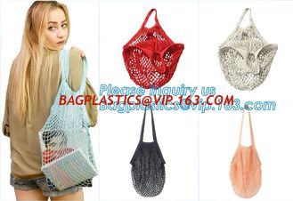 China Cotton Mesh Net bag Shopping Tote Bag for foods,reusable cotton mesh bag eco friendly supermarket shopper cotton net bag supplier