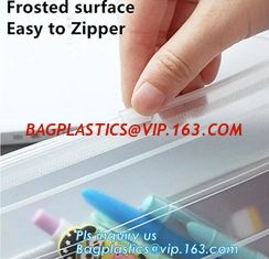 China Frosted surface easy to seal zipper file bag, stationary holder pack,transparent frosted A4/A5 bag, protable slider seal supplier