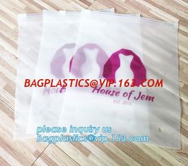 China frosted eva swimwear slider zipper bags,Logo printing swimwear bikini slider pvc zip lock bag,waterproof matte PVC slide supplier